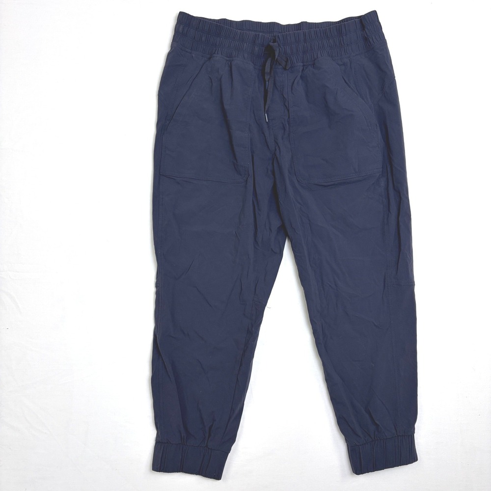 Eddie Bauer Women Navy Blue Jogger Pants 14p Lightweight Hiking Travel Gorp